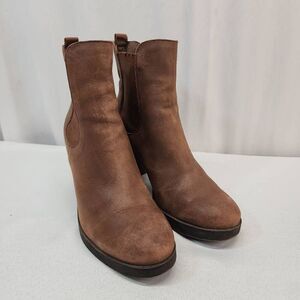 Crown Vintage Size 9 Women's After Hours Brown Leather Ankle Booties